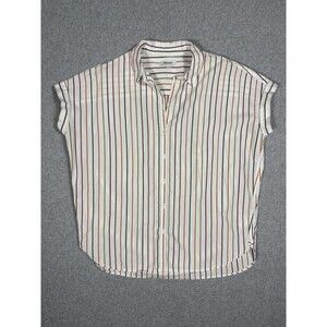 Madewell Women's Sadie Stripe Casual Top Size Medium